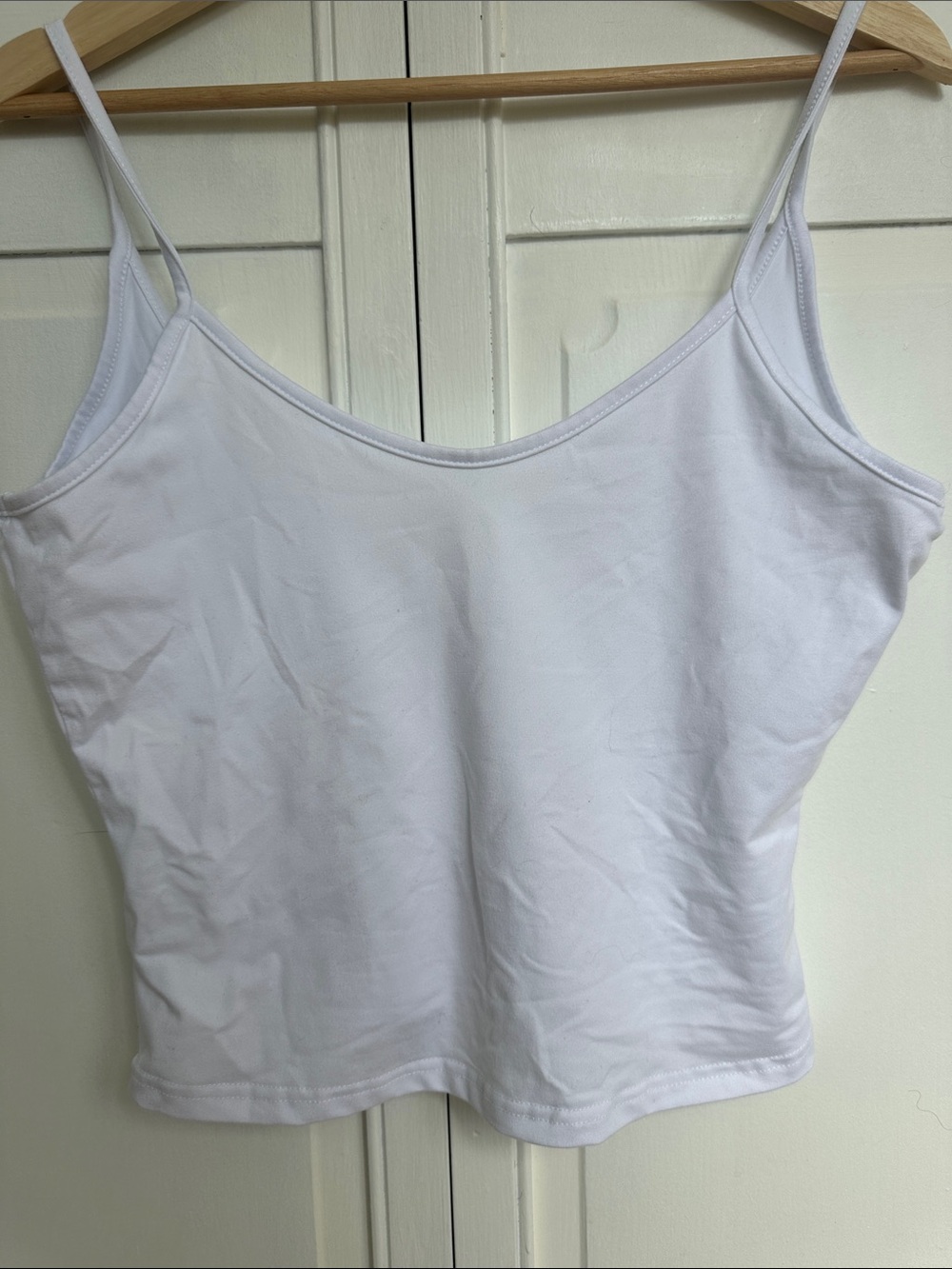 Women’s White Spaghetti Strap Tank Top